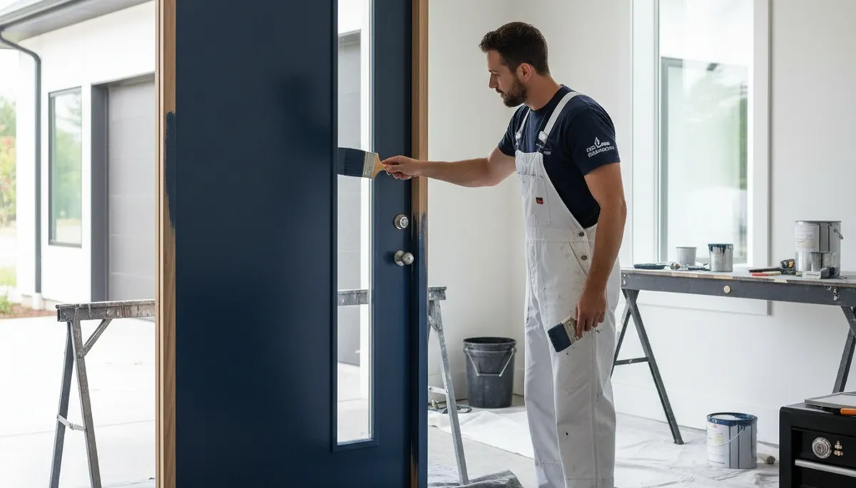 Professional door painting in La Jolla, CA by expert house painters for coastal homes
