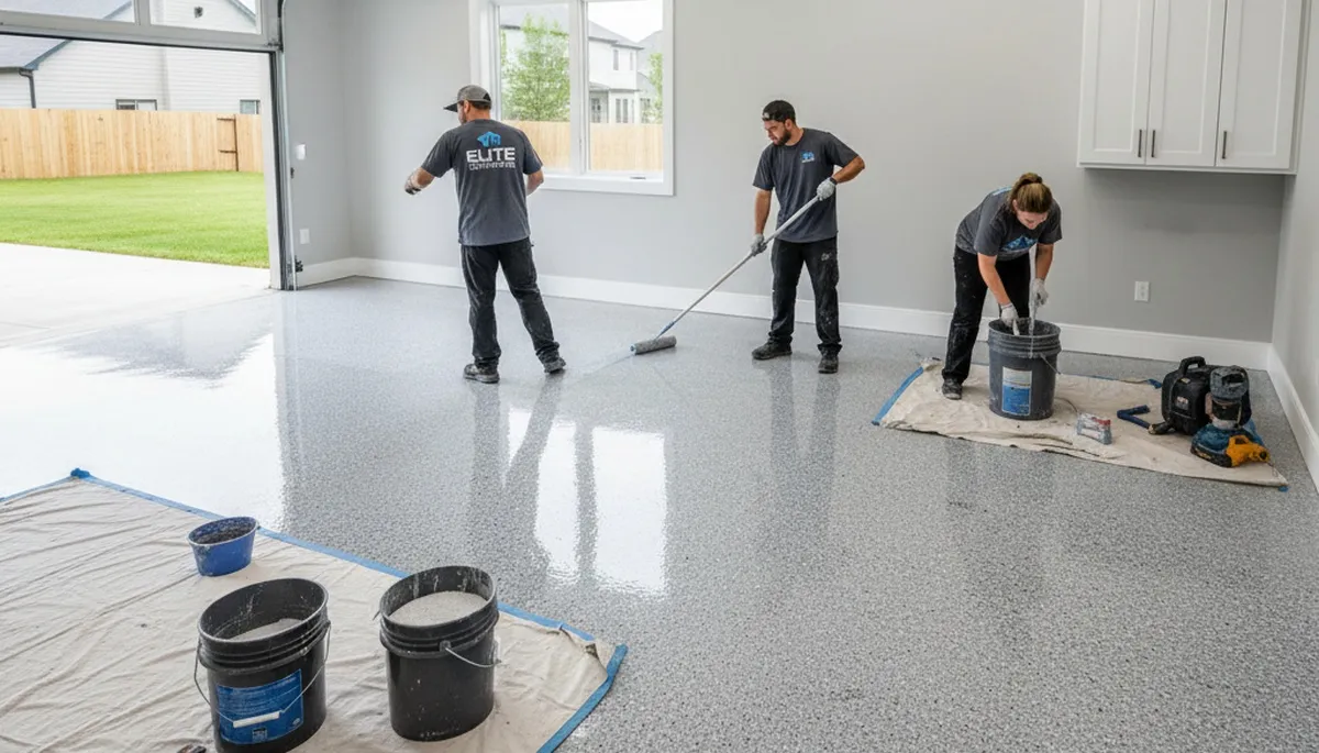 Professional epoxy garage floor coating in La Jolla, CA by local house-painting experts
