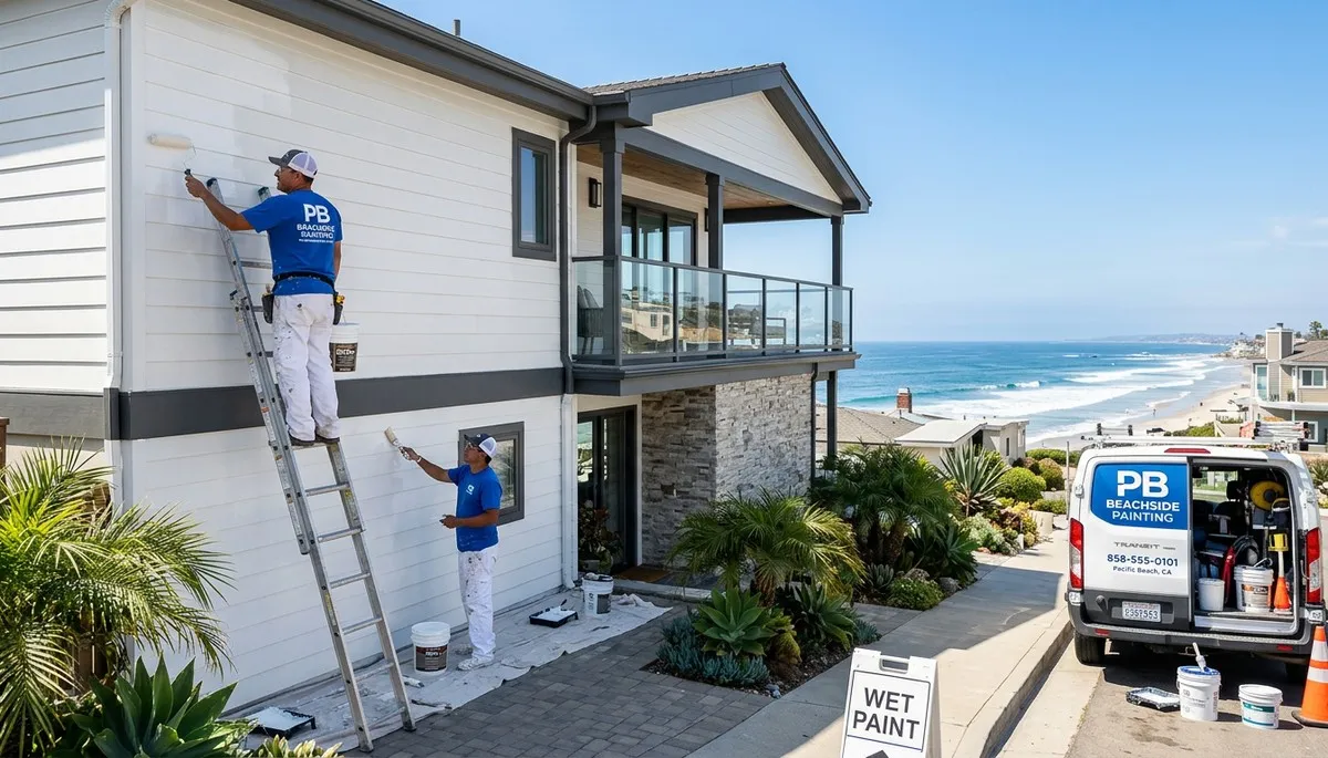 Professional house painters providing exterior home painting in La Jolla, CA