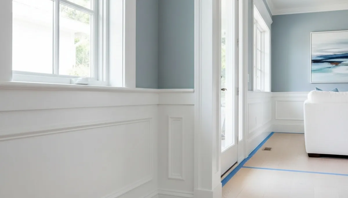Professional interior trim painting with crisp lines highlighting La Jolla, CA coastal home details